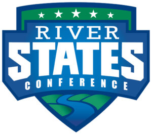 Logo of the River States Conference featuring five stars above the text, with a stylized river flowing through a green landscape.